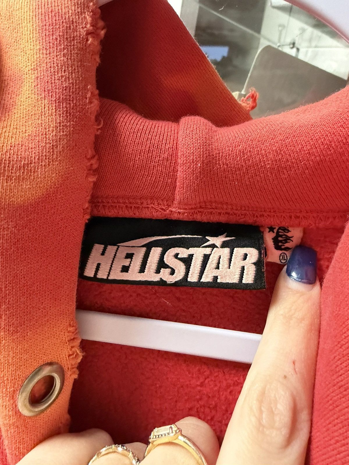 HELLSTAR Hellstar Records Orange/Red Tie Dye Hoodie Size US XL / EU 56 / 4 - 4 Thumbnail