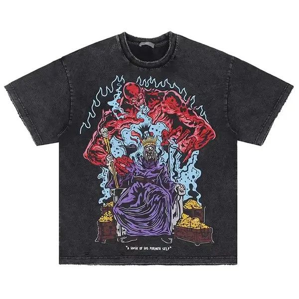 VIBE Skull King Devil Print Shirt Size US L / EU 52-54 / 3 - 4 Thumbnail