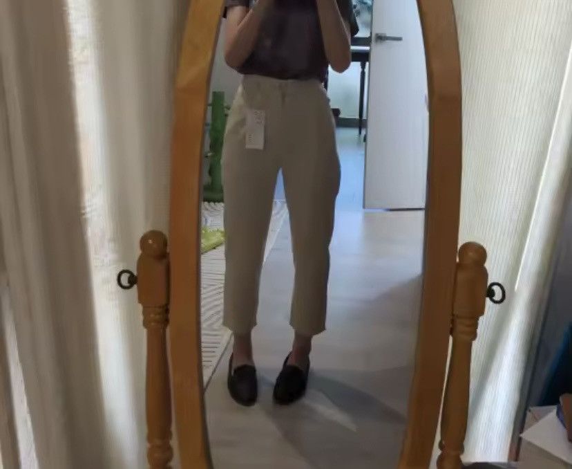 Other High-waisted pleated cream trousers Size 27" / US 4 / IT 40 - 1 Thumbnail