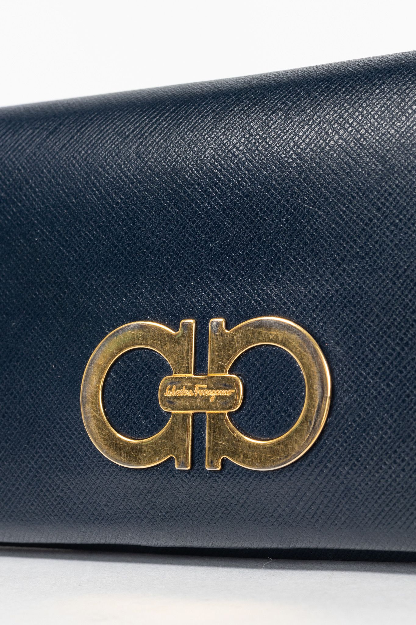 Salvatore Ferragamo Salvatore Ferragamo Saffiano Leather Gancini Wallet Size ONE SIZE - 6 Thumbnail