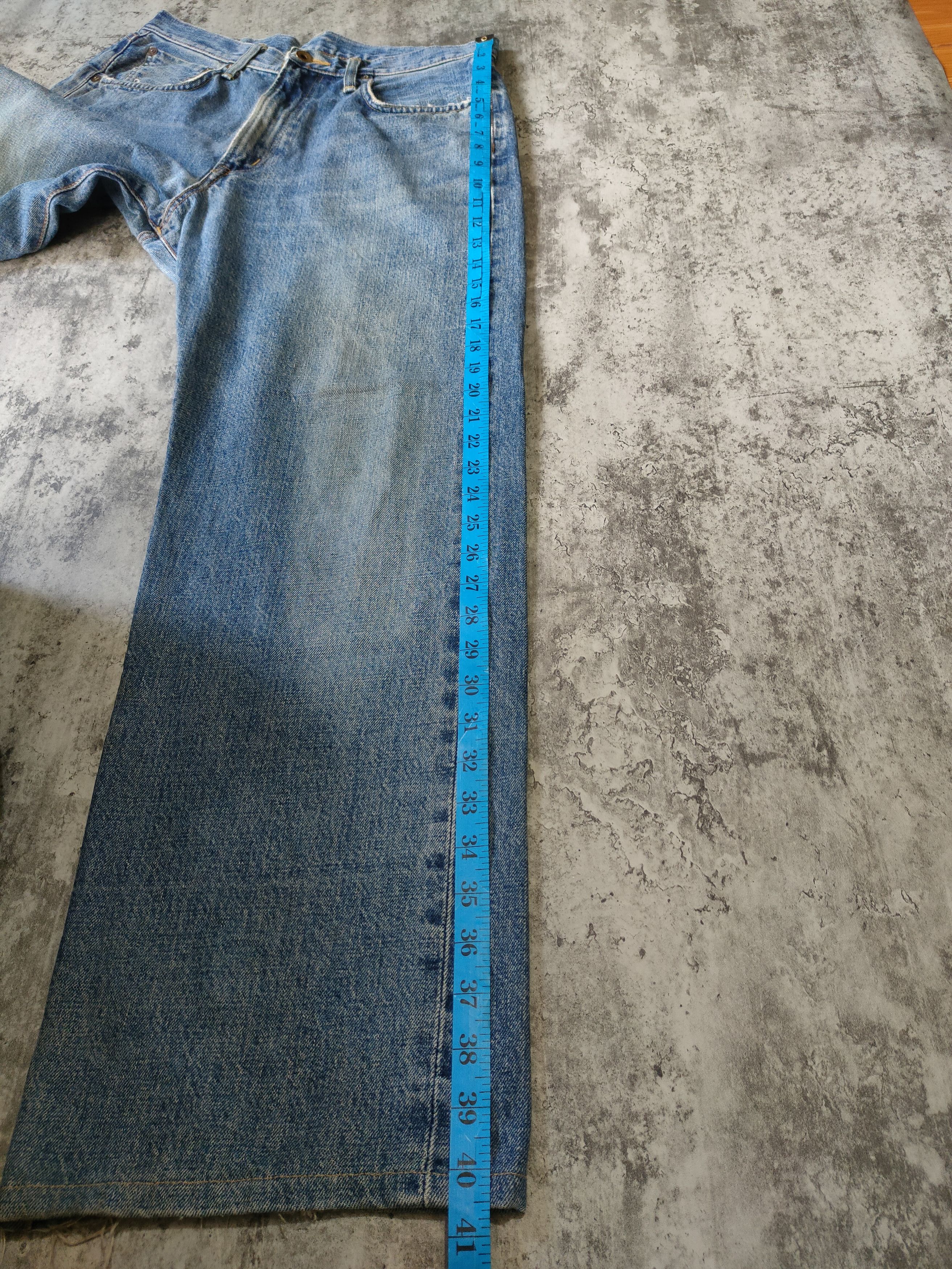 Edwin × Japanese Brand Edwin 505 Japan Selvedge Distressed Jeans Size US 31 - 17 Thumbnail
