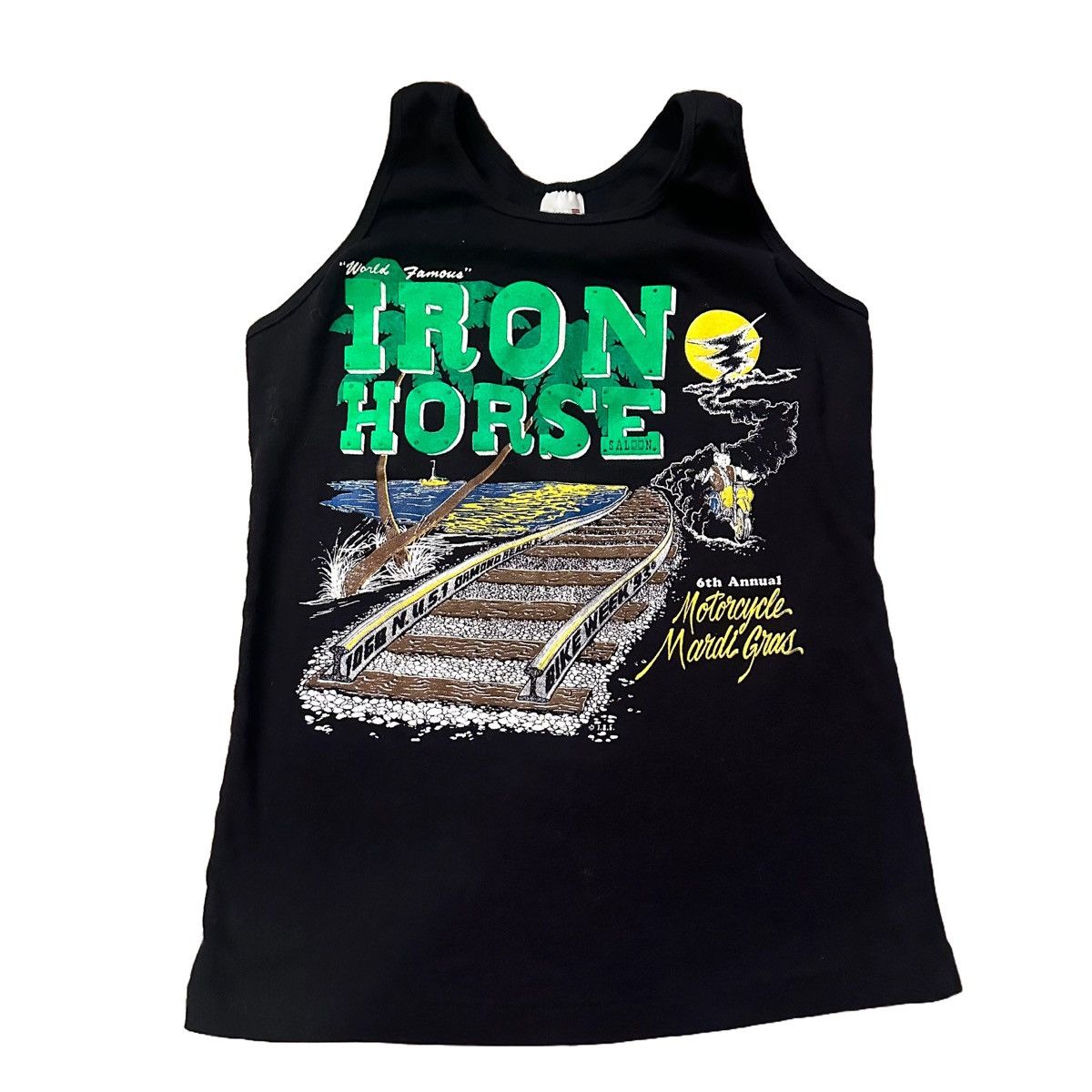 Harley Davidson × Vintage Vintage 1993 Iron Horse Saloon Sleeveless Tank Top Biker Size US S / EU 44-46 / 1 - 1 Thumbnail