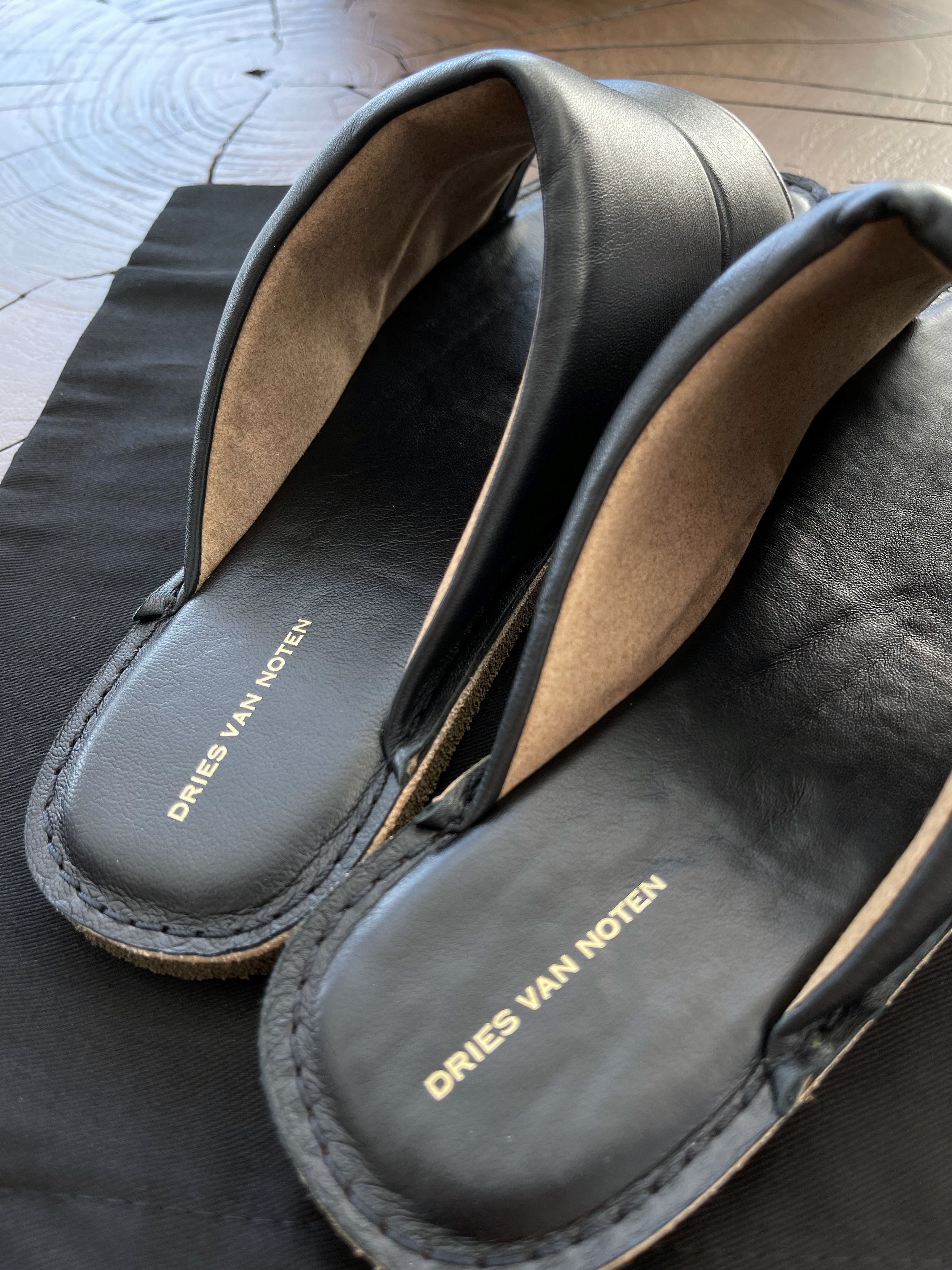 Dries Van Noten EU41.5 Quilted Grained Leather Flat Slippers Slides SS21 Size US 7.5 / EU 40-41 - 6 Thumbnail