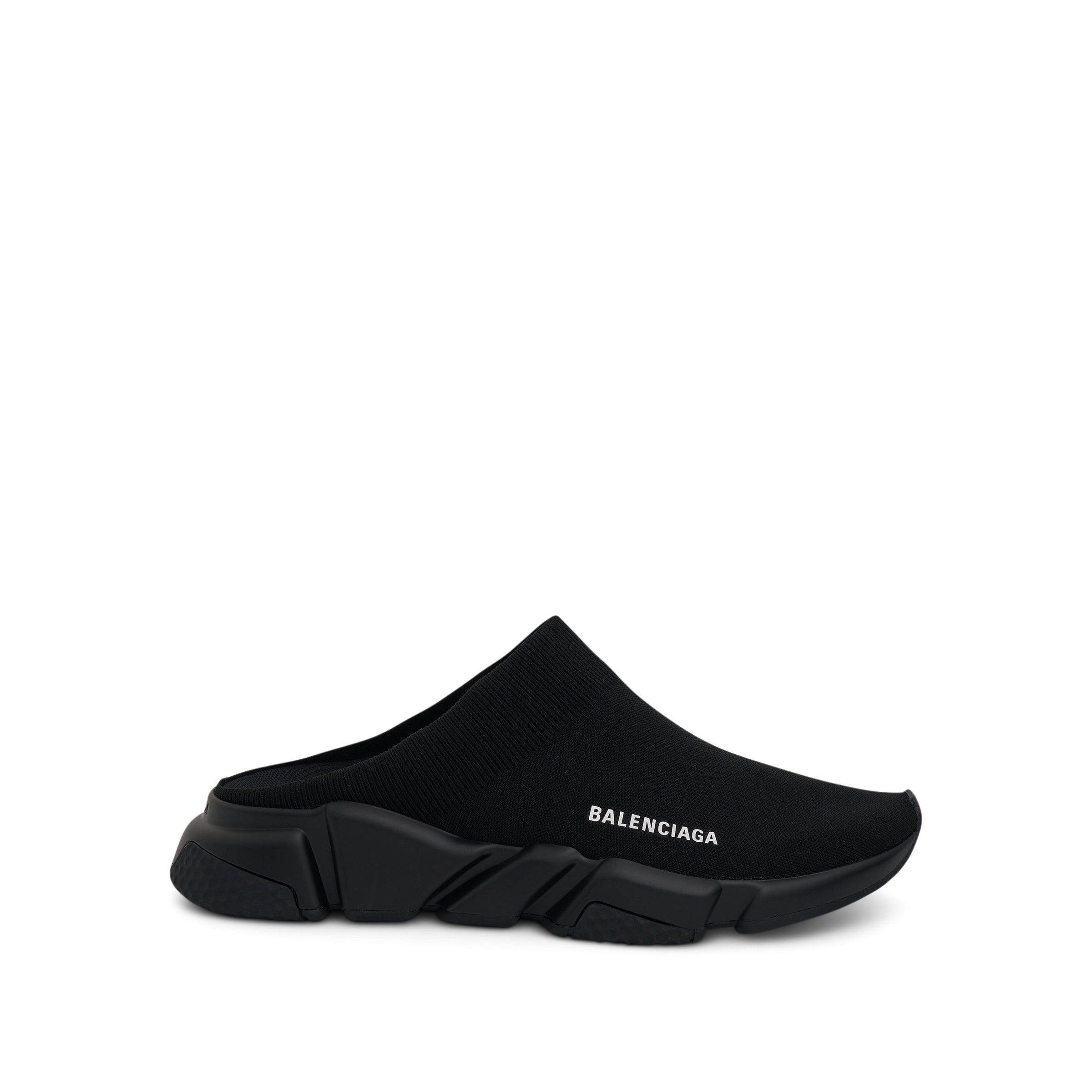 Balenciaga o1w1db11125 Speed Recycled Knit Mules in Black Size US 11 / EU 44 - 1 Thumbnail