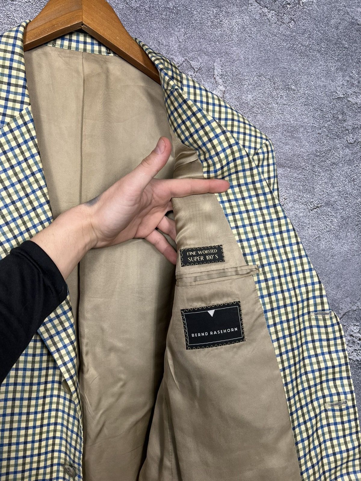 Ermenegildo Zegna Vintage Ermenegildo Zegna Super 100s Wool Checkered Blazer Size 52R - 9 Thumbnail