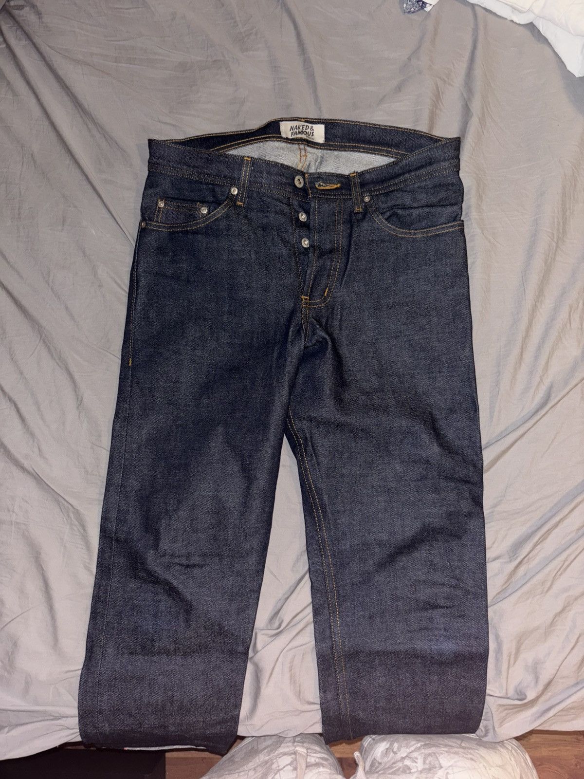 Naked & Famous Dirty Fade Selvedge - Weird Guy Fit Size US 31 - 1 Thumbnail