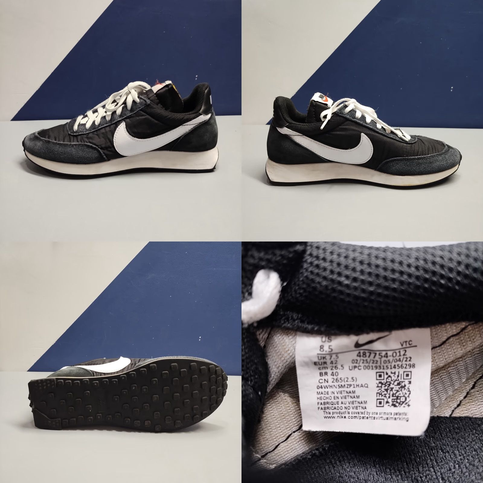 Nike Nike Air Tailwind 79 Sneakers Mens 8.5 Black White Low Top Lace Up 487754-012 Size US M / EU 48-50 / 2 - 8 Thumbnail