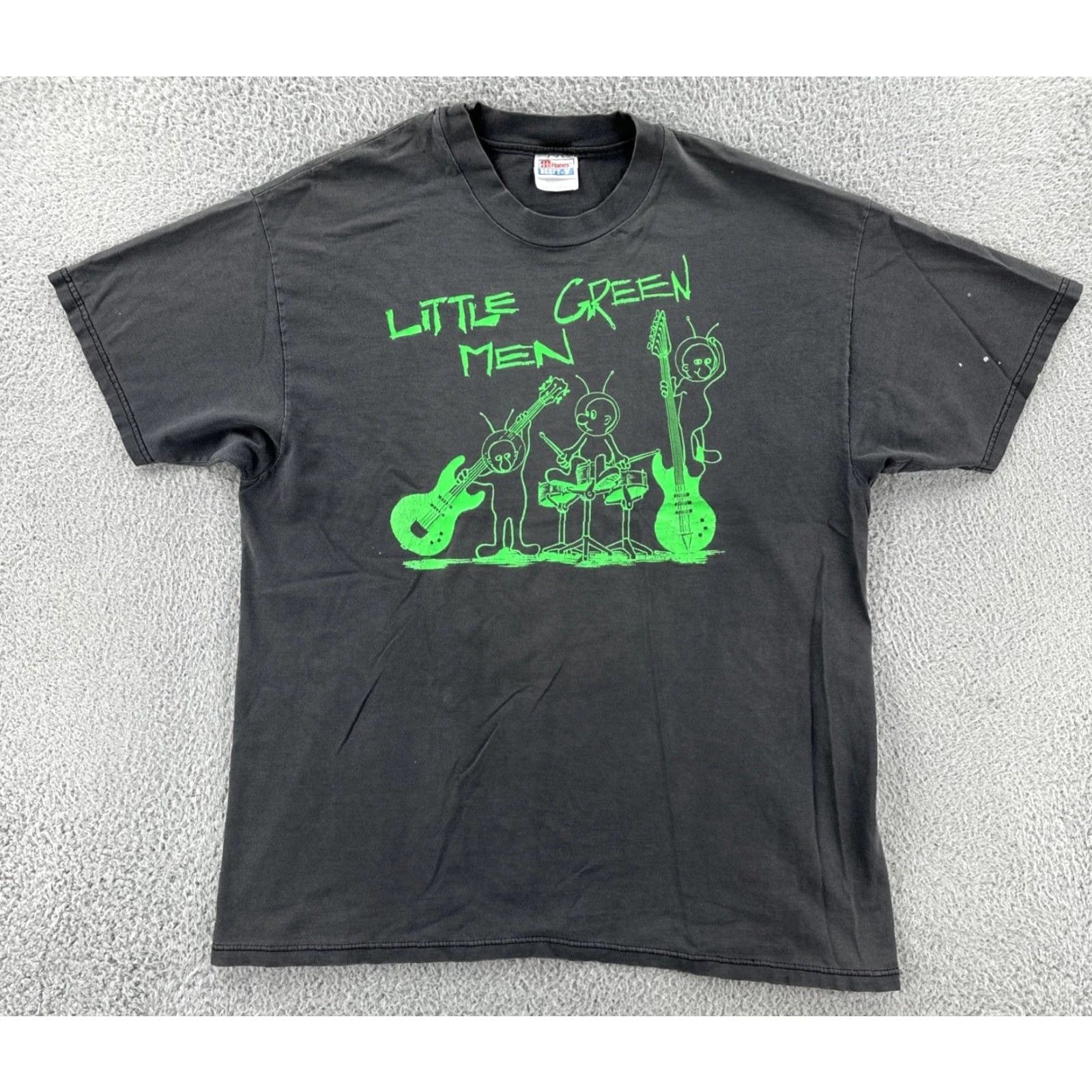 Hanes VINTAGE Hanes Beefy-T T-Shirt Mens XL Black 90s Roswell 2000 Little Green Men Trek USA Music Graphic Print Crew Neck Short Sleeve Size US XL / EU 56 / 4 - 2 Thumbnail