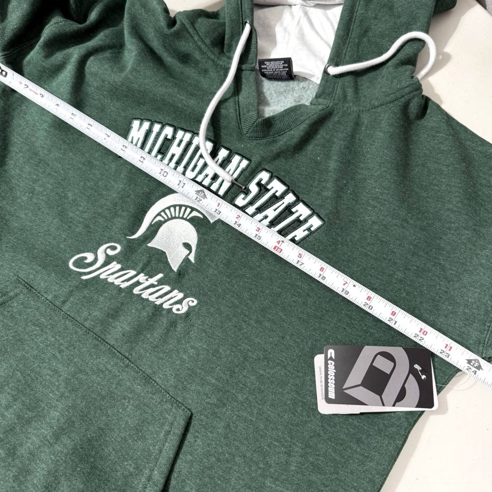 Vintage Michigan State Spartans Hoodie Women XL Green Colosseum Pullover NCAA University Size XL / US 12-14 / IT 48-50 - 3 Thumbnail
