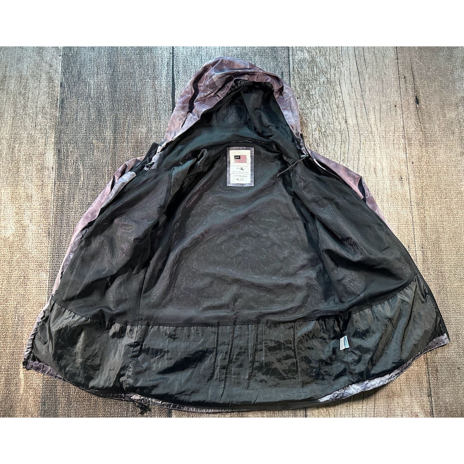 Huf HUF Mens Purple Tie Dye Jacket Lined Windbreaker Pockets XL Size US XL / EU 56 / 4 - 6 Thumbnail
