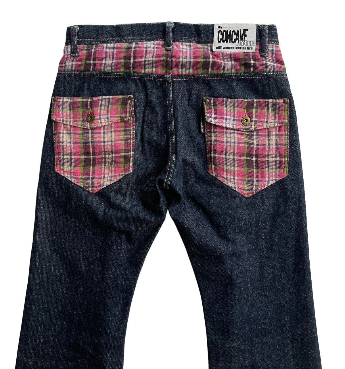 Japanese Brand Concave Attempt Double Waist Flare Denim Size US 31 - 3 Thumbnail