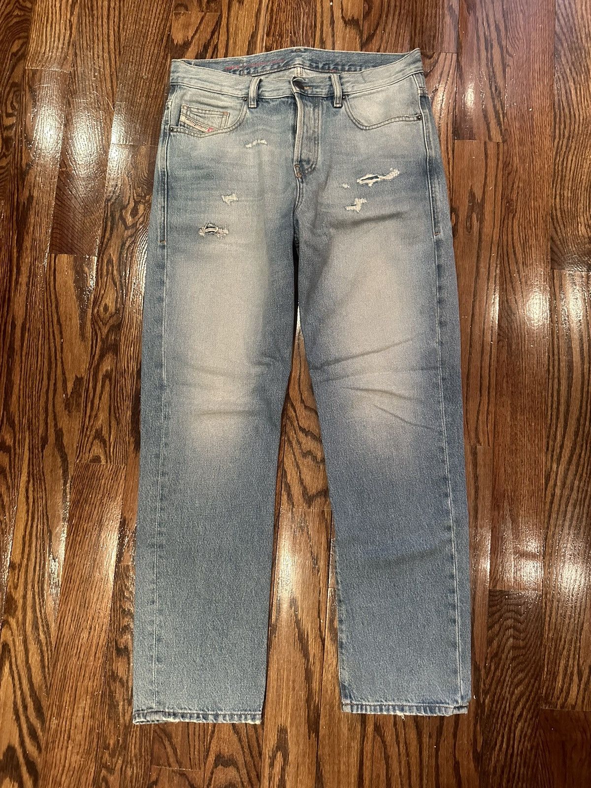 Diesel Blue Distressed Jeans Size US 31 - 1 Thumbnail