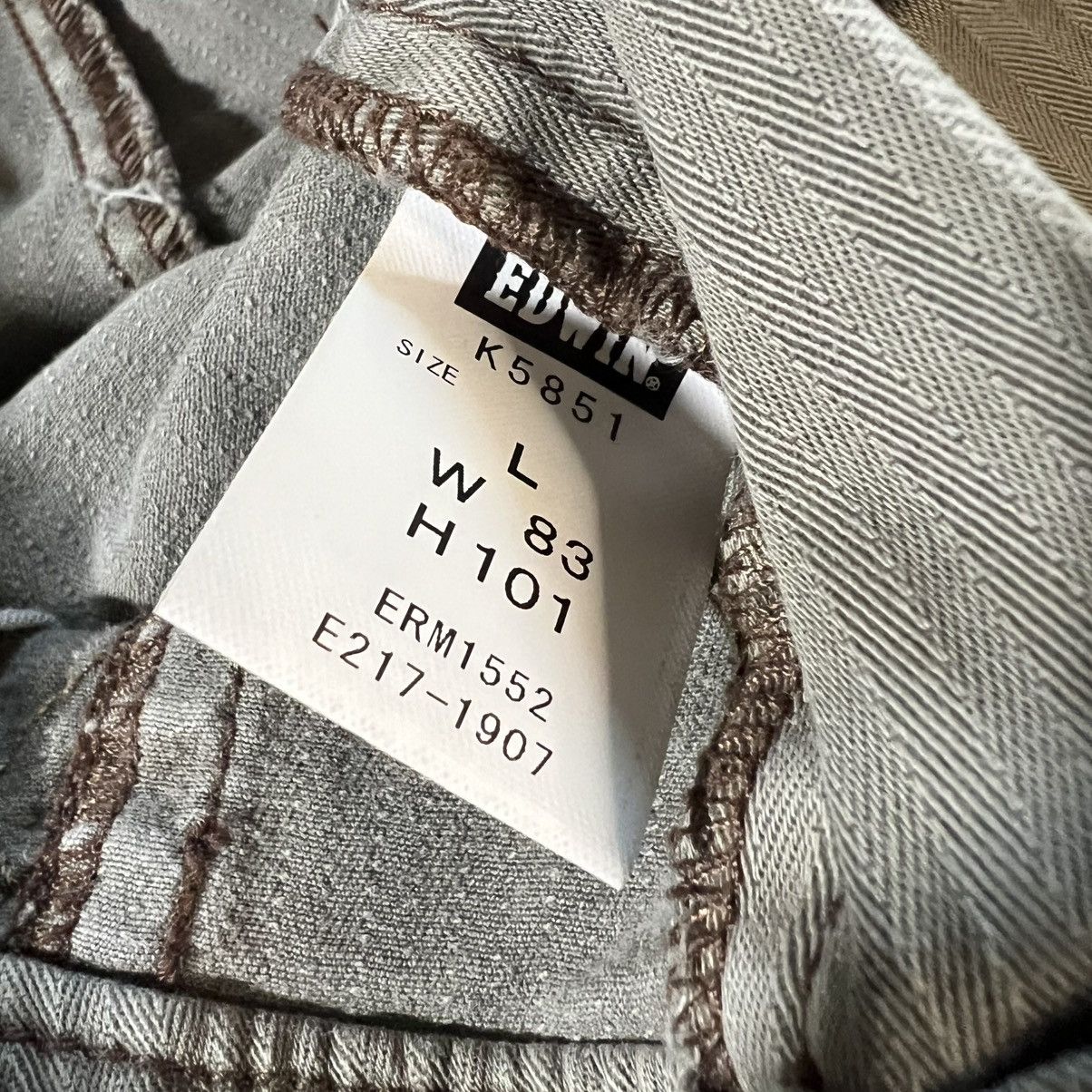 Edwin × Japanese Brand Edwin 505 Khaki Herringbone Cargo Pants Size US 32 / EU 48 - 6 Thumbnail