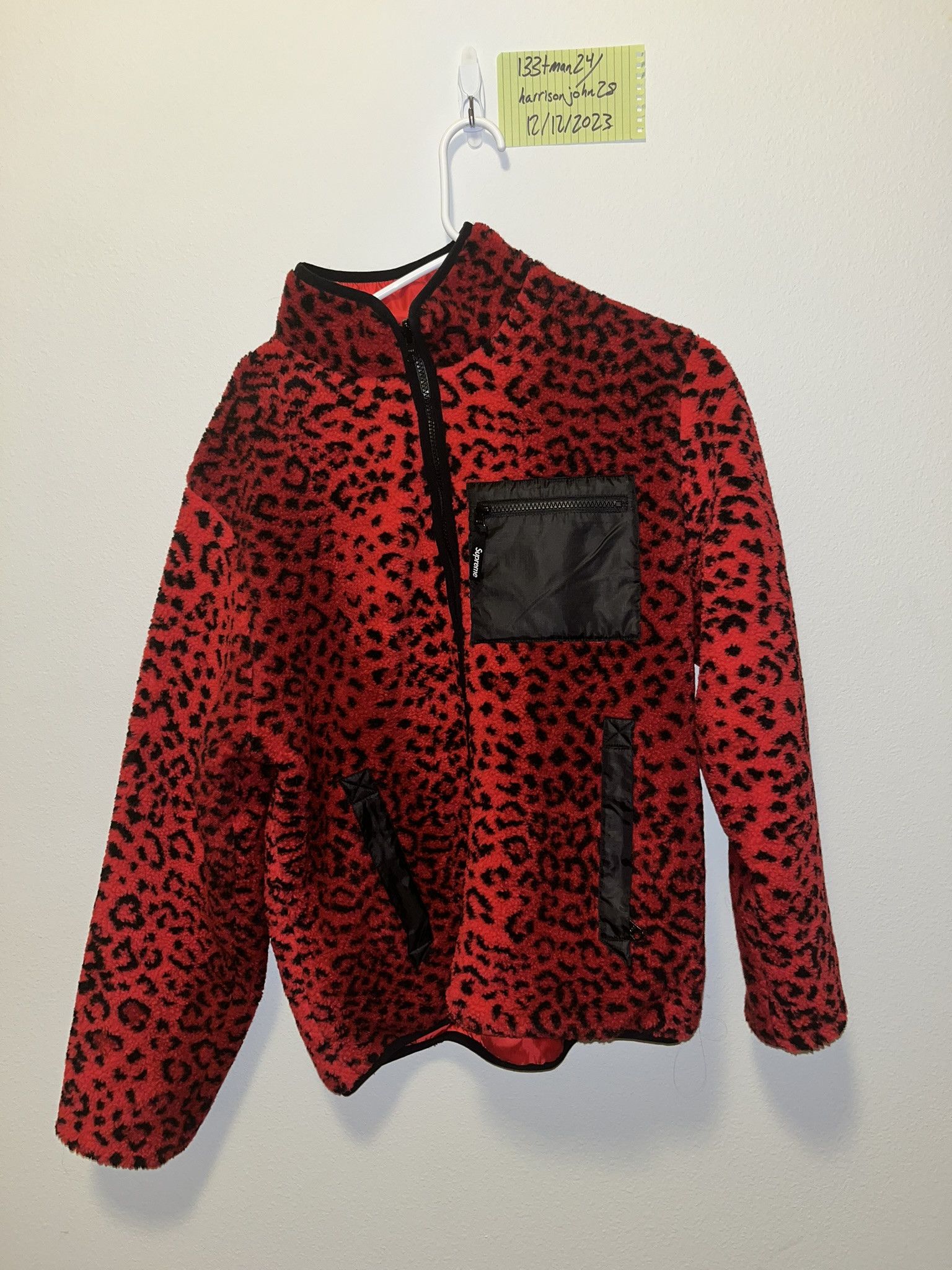 Supreme leopard reversible on sale jacket