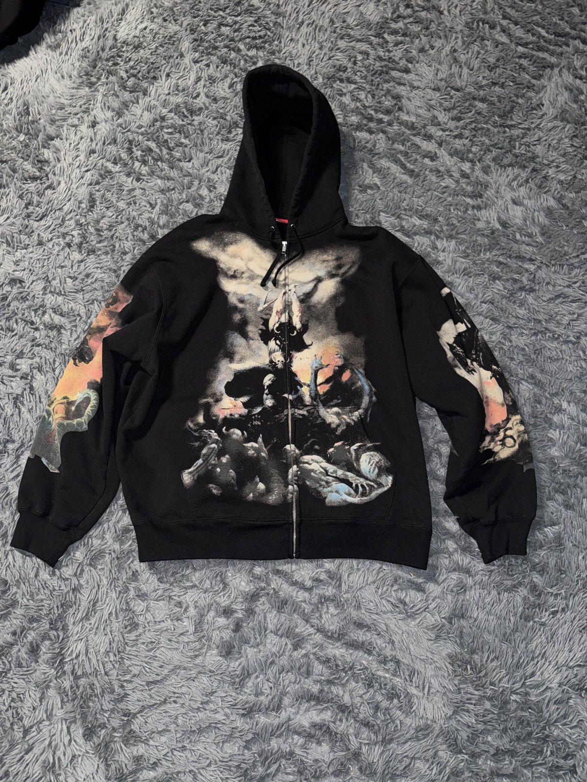 Supreme Supreme Frank Frazetta Zip Up Hooded Sweatshirt | Grailed