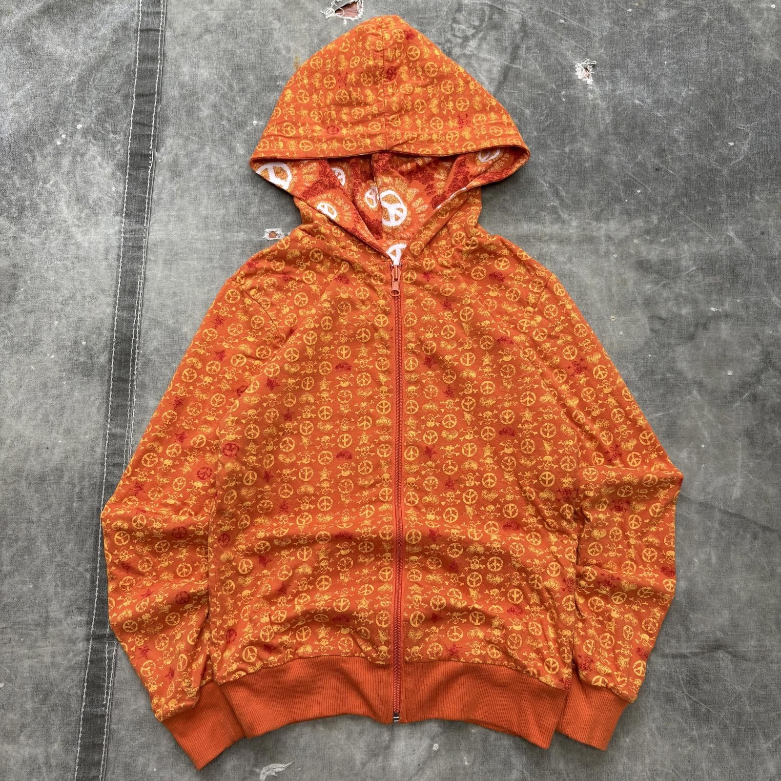 Vintage Vintage Y2K Reversible No Boundaries Skull Peace Sign Hoodie Size S / US 4 / IT 40 - 1 Thumbnail
