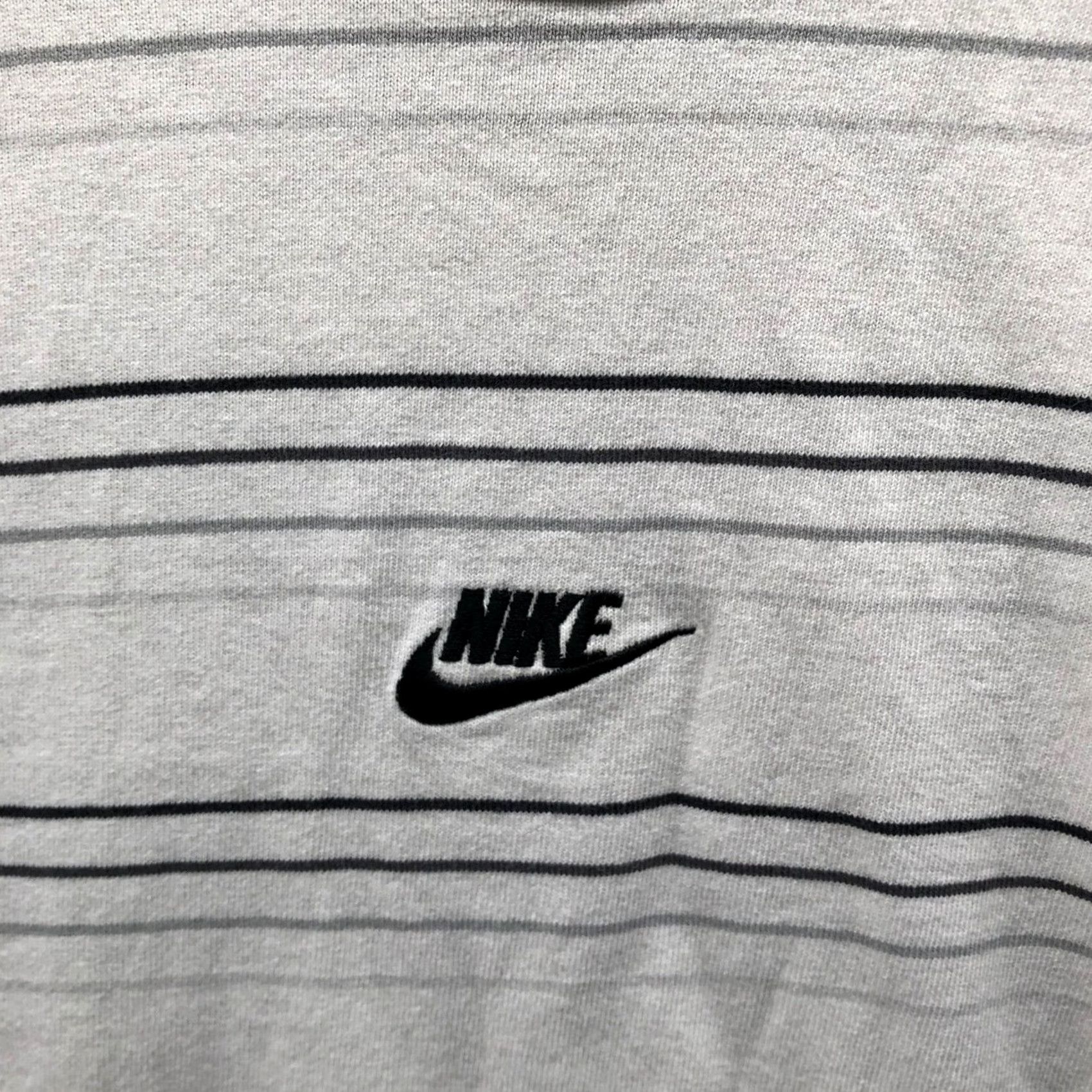 Nike Nike Sportswear NSW Striped Tee Mens M White Black Short Sleeve Cotton Crewneck Size US 31 - 6 Thumbnail