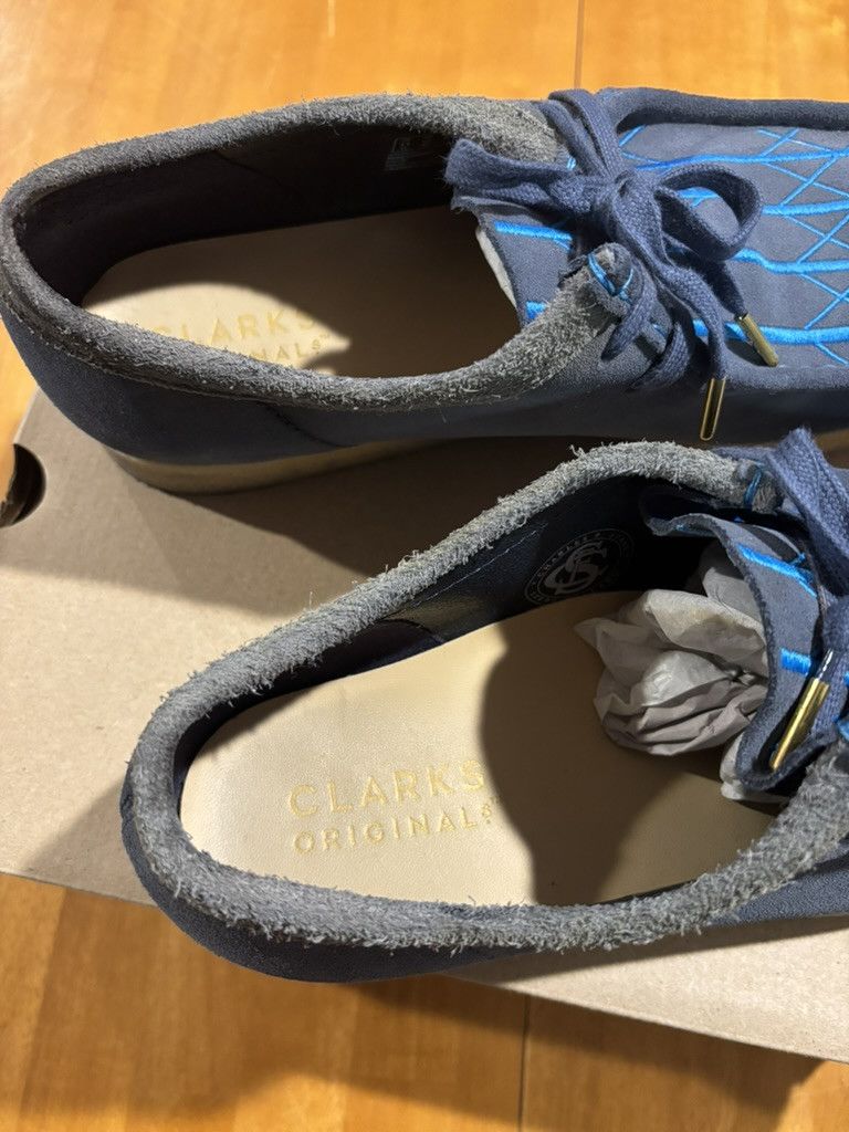 BetterTM × Clarks × Nepenthes 2023 Re-Purposed Gate Blue Suede Wallabees Size US 12 / EU 45 - 7 Thumbnail