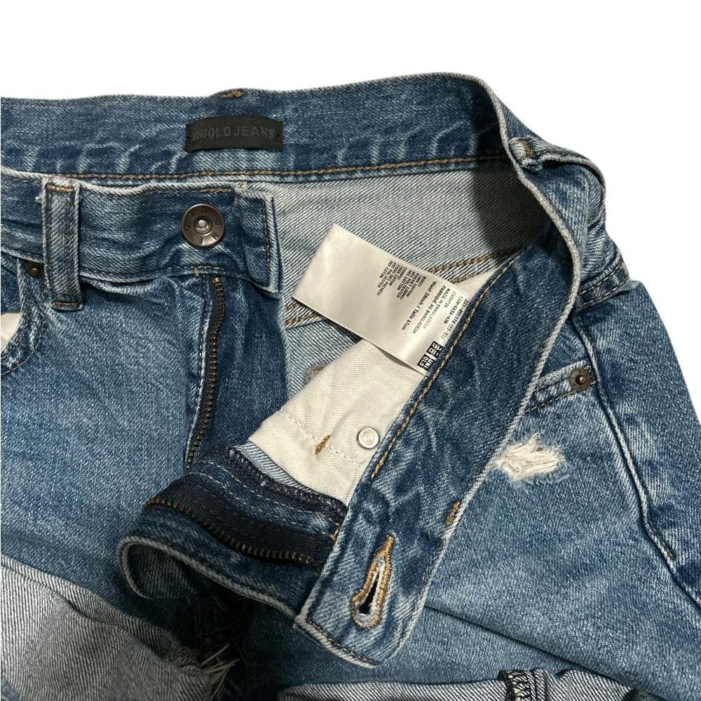 Uniqlo Uniqlo high rise dark washed tattered denim Size 24" / US 00 / IT 34 - 4 Thumbnail