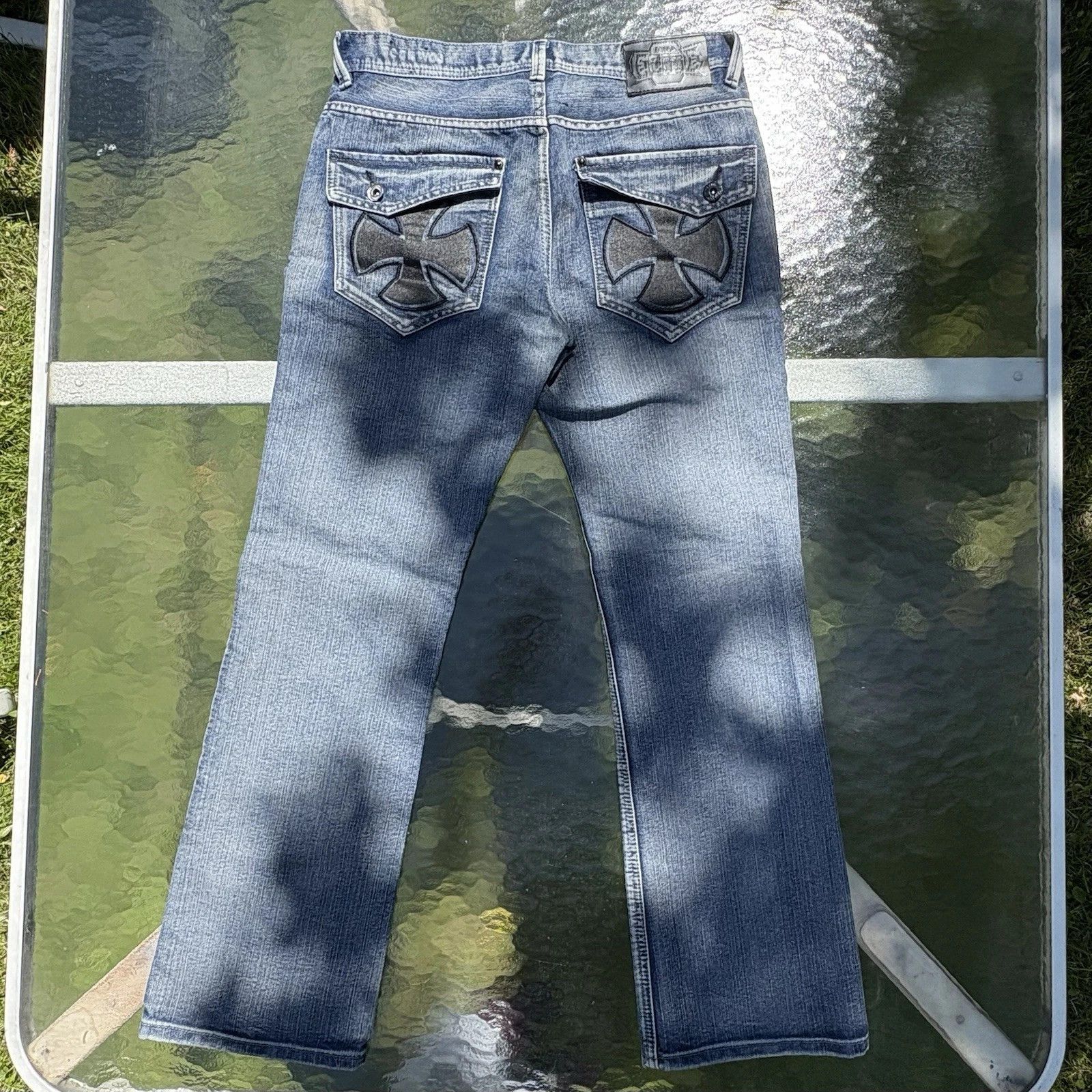 Affliction Affliction x Y2K x MMA Elite Cross Denim Jeans Size US 34 / EU 50 - 1 Thumbnail