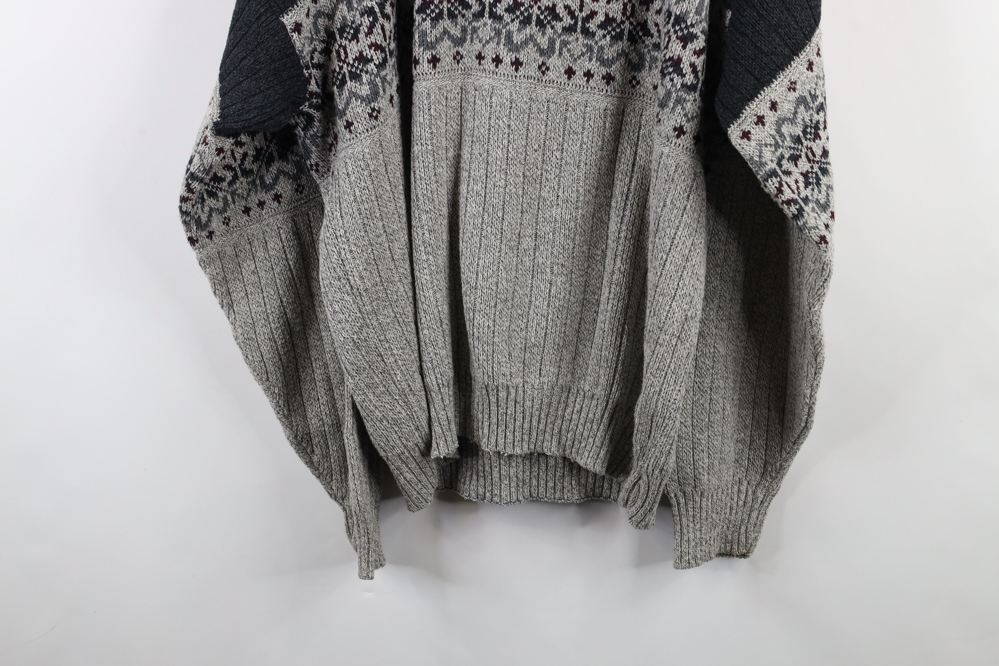 Vintage Vintage 90s Streetwear Ribbed Knit Crewneck Sweater Size US XL / EU 56 / 4 - 10 Thumbnail