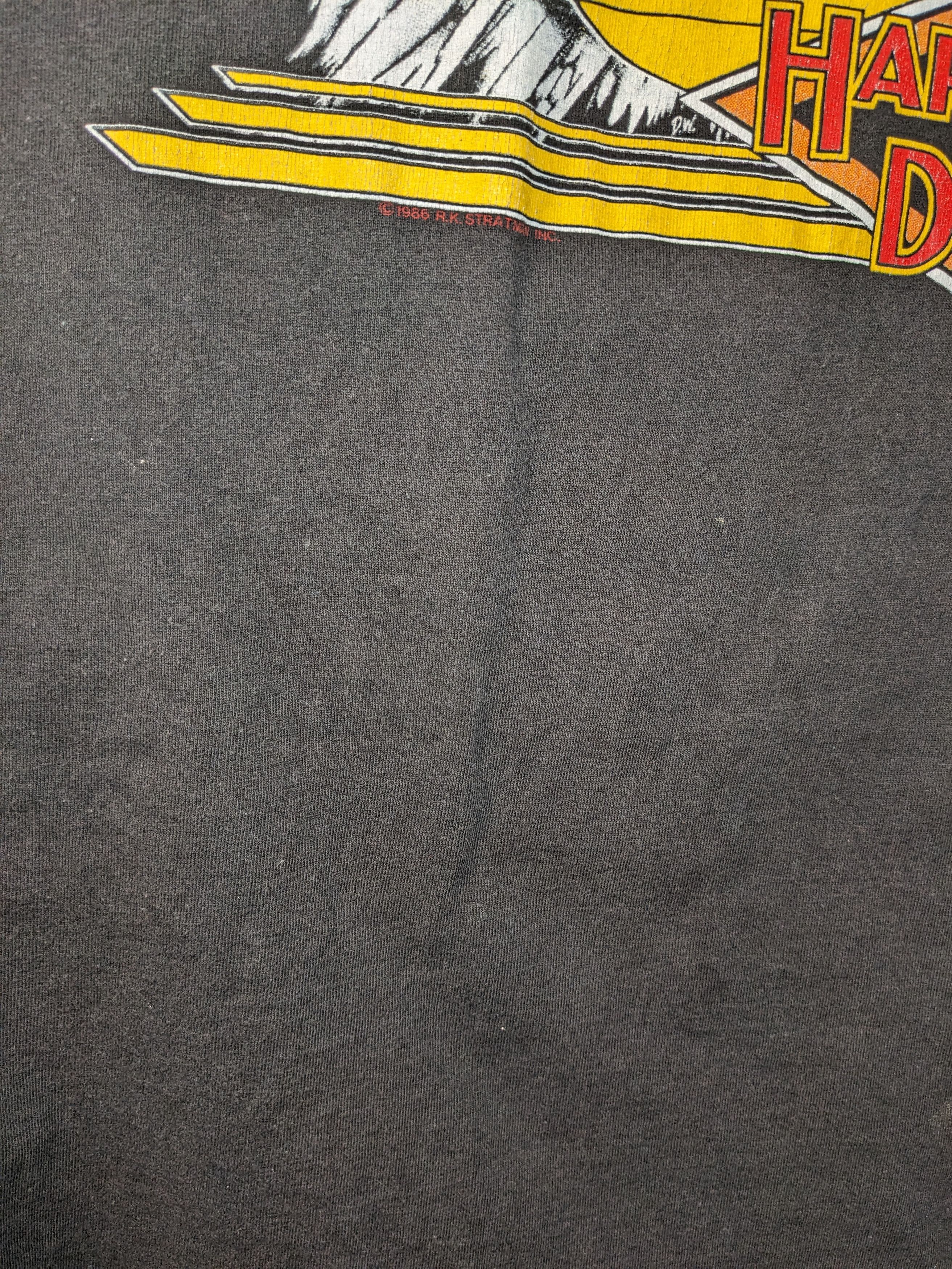 Harley Davidson Vintage 1986 Harley Davidson Bald Eagle Motorcycle T-Shirt Size US XXL / EU 58 / 5 - 7 Thumbnail