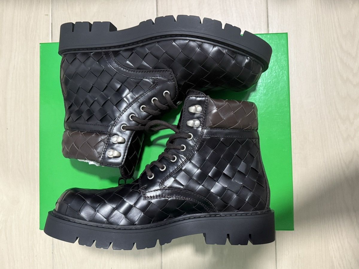Bottega Veneta Bottega Veneta Fondant intrecciato lace up boot Size US 10 / EU 43 - 1 Thumbnail