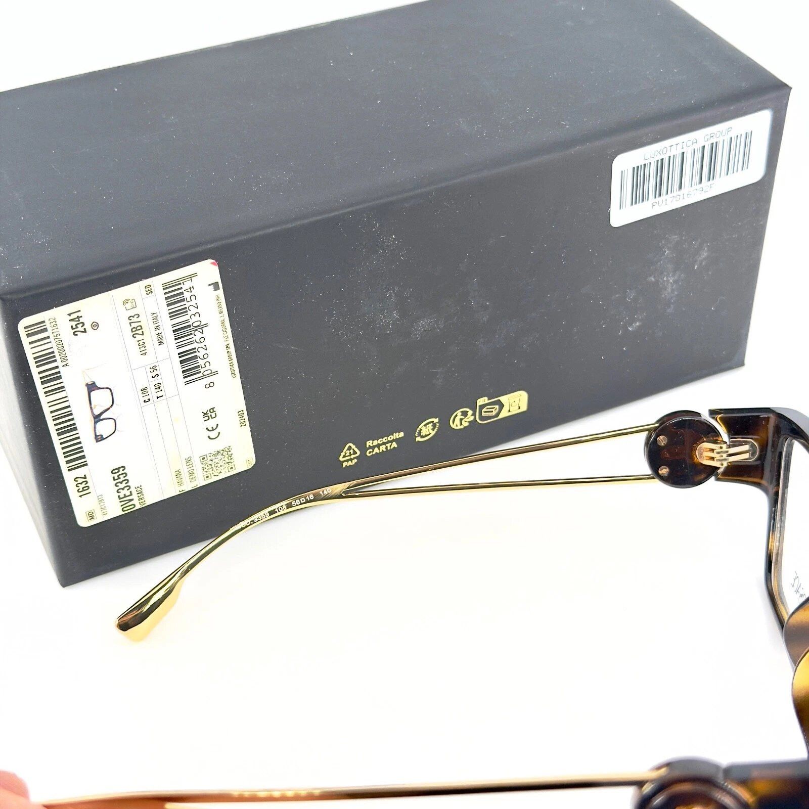 Versace VERSACE VE3359 3359 SAFETY PIN Medusa Brown Gold Optical Size ONE SIZE - 6 Thumbnail