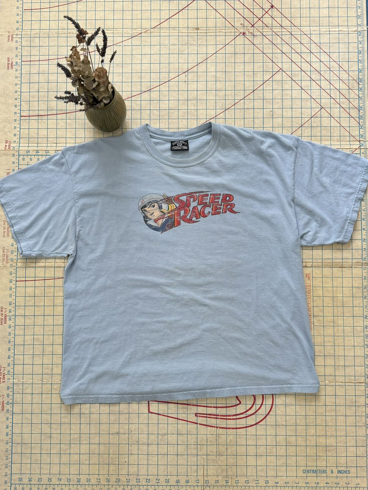 Vintage Vintage Speed Racer Graphic Tee Blue Size XXL 90’s Y2K Size US XXL / EU 58 / 5 - 2 Thumbnail