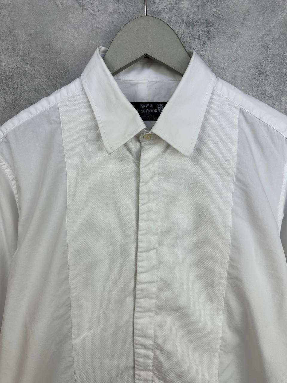 New & Lingwood New & Lingwood White Formal Dress Shirt LS 100% Cotton Size US L / EU 52-54 / 3 - 4 Thumbnail