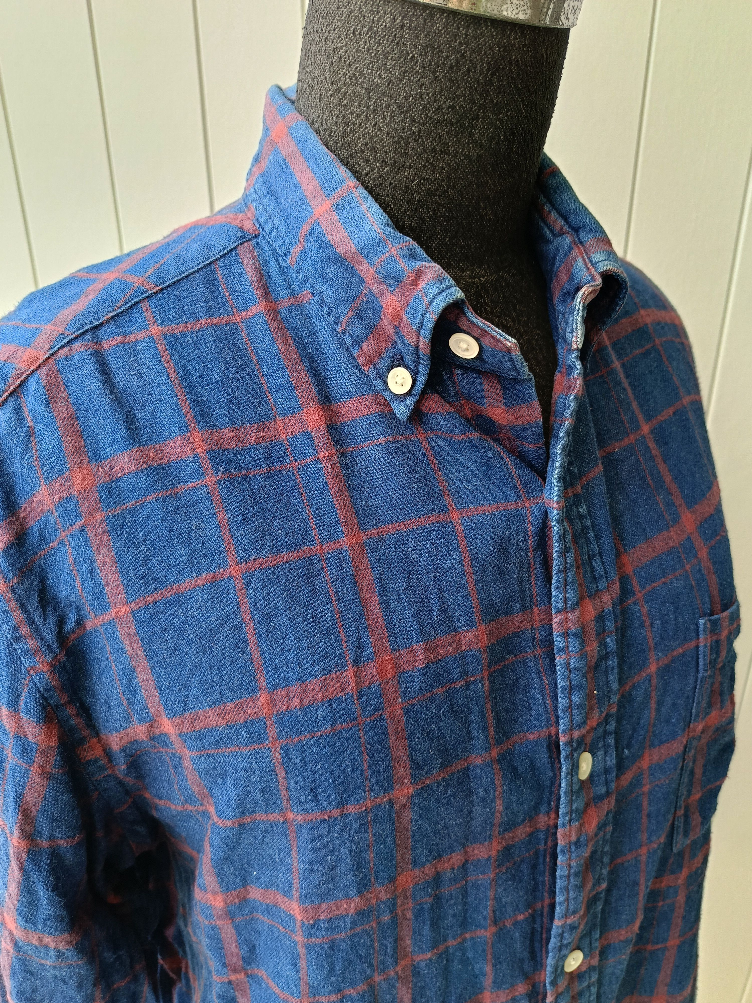 Journal Standard Journal Standard Relume plaid blue indigo flannel shirt Size US S / EU 44-46 / 1 - 4 Thumbnail