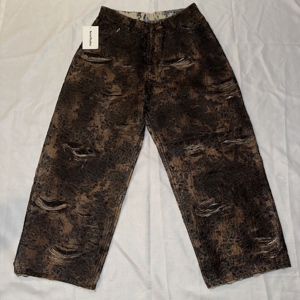 Acne Studios Acne Studios Distressed Monogram Jeans Size US 32 / EU 48 - 3 Thumbnail