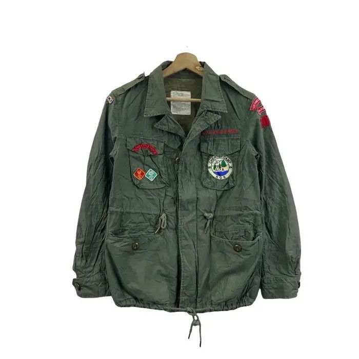 Vintage Vtg RODEO CROWN MILITARY Patchwork Army Jacket Parka Scout Size S / US 4 / IT 40 - 1 Thumbnail