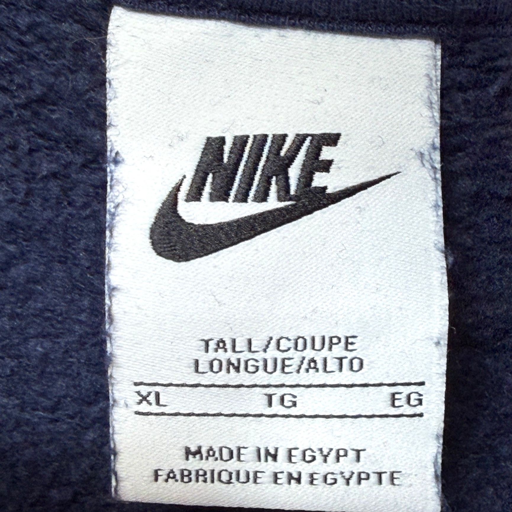Nike Nike Mens XL Tall Navy Blue All Over Print Swoosh Fleece Hoodie DM7930-451 Size US XL / EU 56 / 4 - 3 Thumbnail