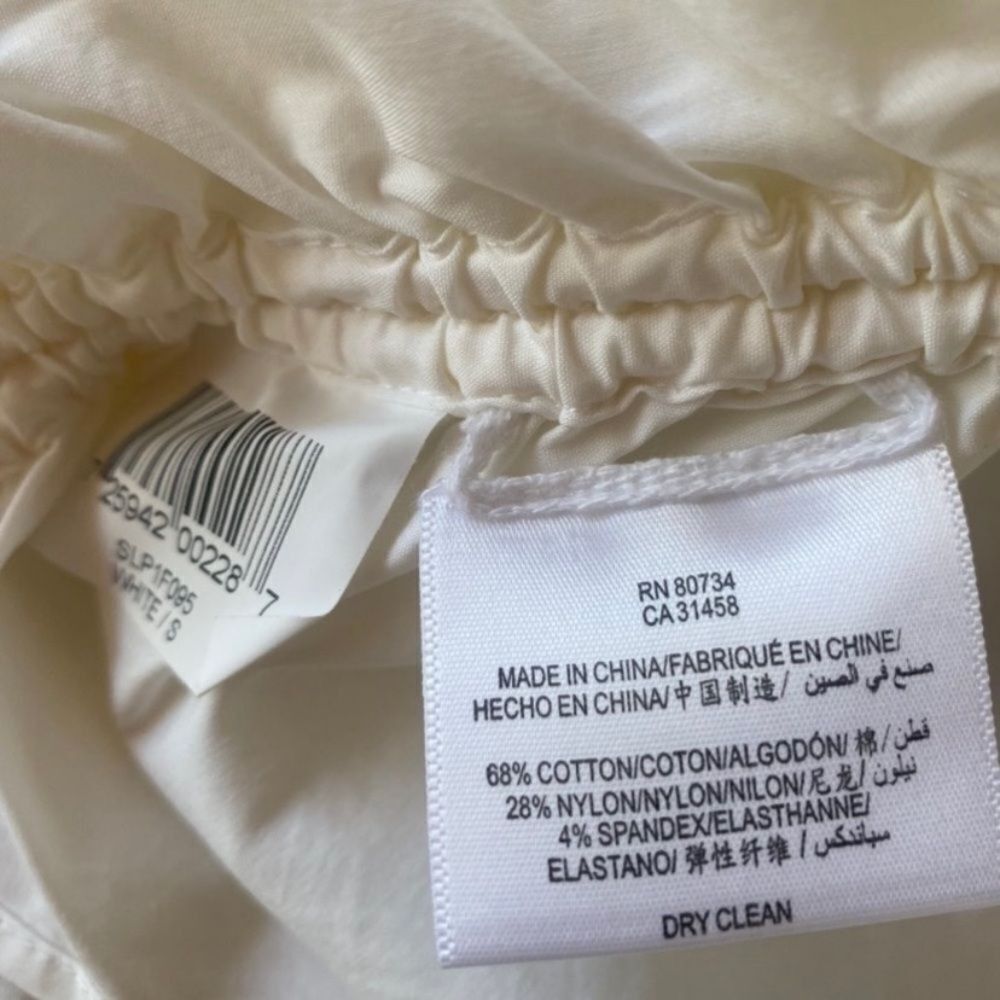 Bcbgmaxazria BCBG Max Azria White Button Down Shirt Women’s Small Tie Det Size S / US 4 / IT 40 - 6 Thumbnail