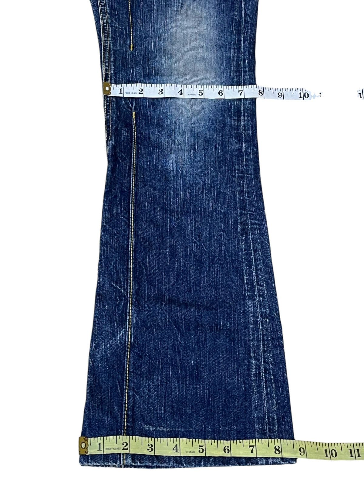Edwin FLARED🔥VINTAGE EDWIN 503 MADE IN JAPAN BLUE TRIP JEANS Size US 30 / EU 46 - 14 Thumbnail