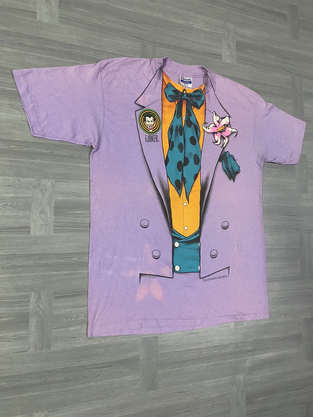 DC Comics Vintage 🔥 RARE 🔥1989 Batman & The Joker Tuxedo Tee Size US L / EU 52-54 / 3 - 3 Thumbnail