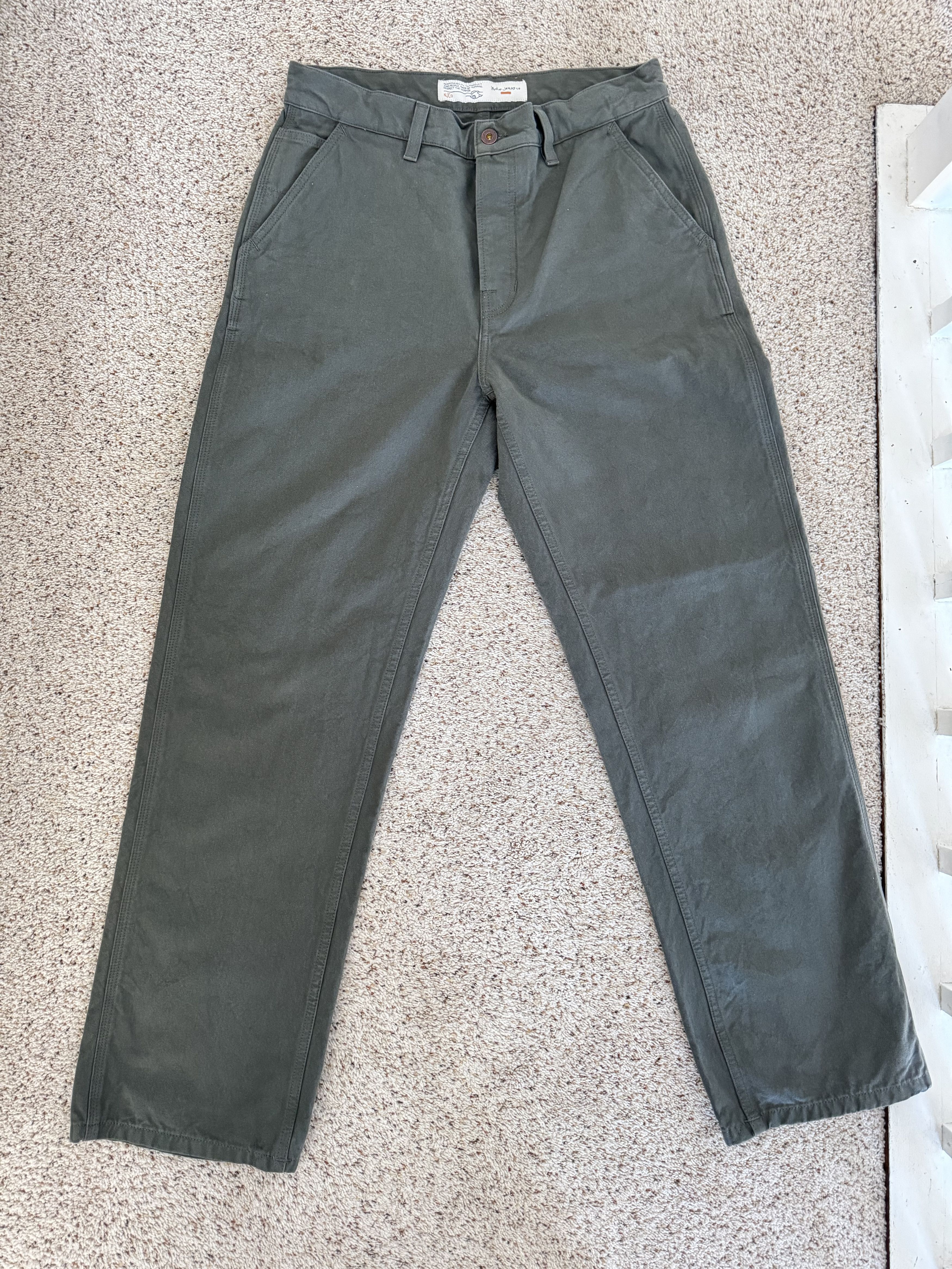 Nudie Jeans Tuff Tony Straight-Leg Organic Cotton-Canvas Trousers Size US 30 / EU 46 - 1 Thumbnail
