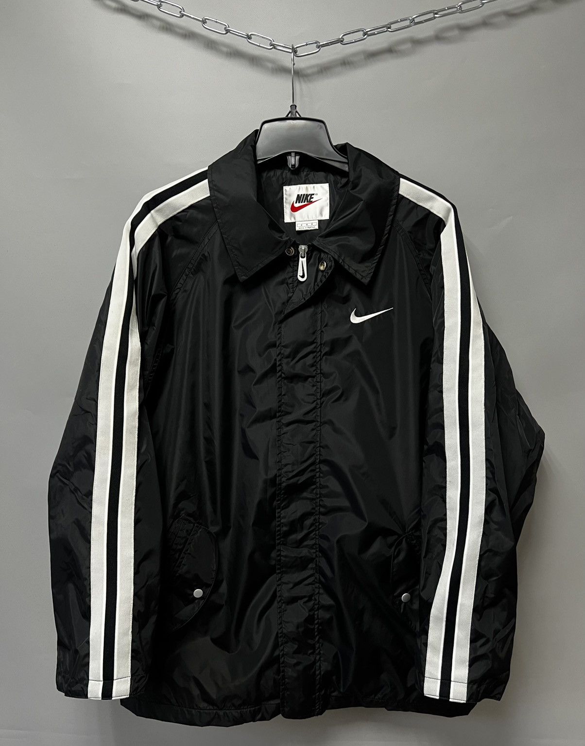Nike × Vintage 90s Vintage Nike Jacket Black Y2K Size US M / EU 48-50 / 2 - 1 Thumbnail