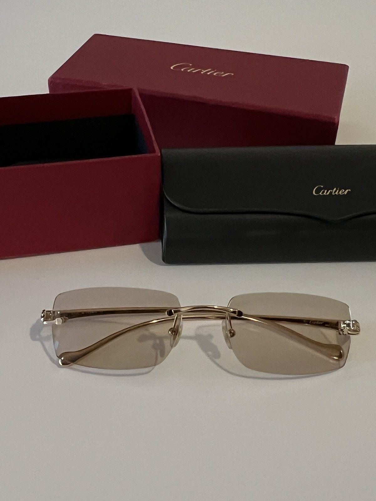 Cartier Cartier Panthere Sunglasses Gold Rimless Size ONE SIZE - 7 Thumbnail