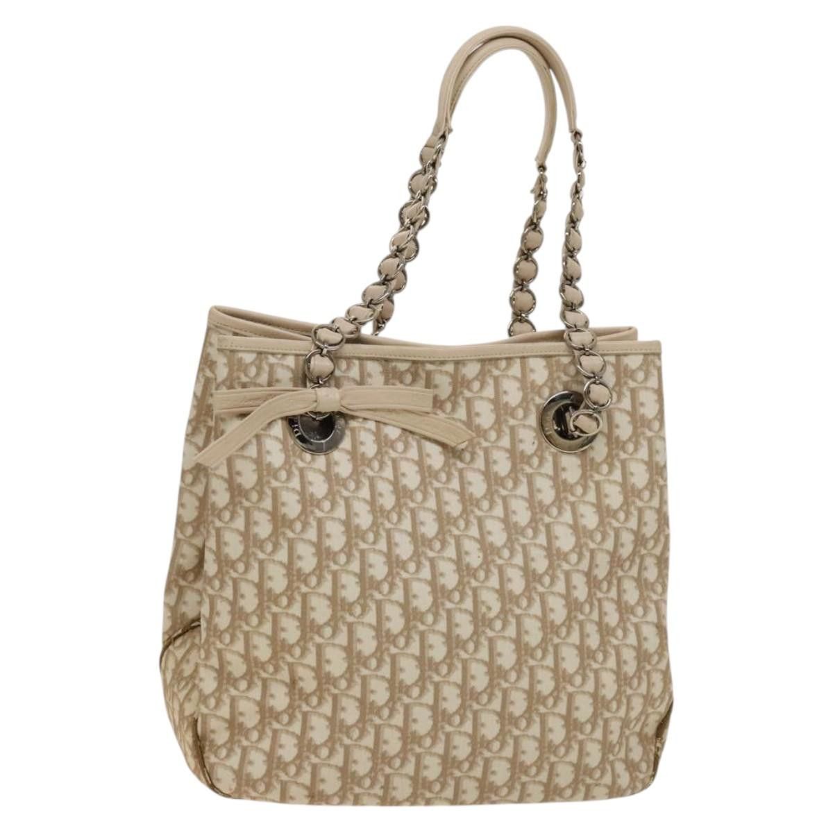 Dior DIOR Trotter Canvas Romantic Tote Bag Pvc Beige Silver Size ONE SIZE - 1 Thumbnail