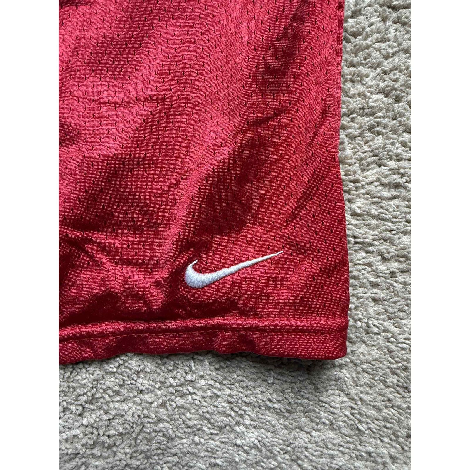 Nike Nike Swoosh Logo Basketball Jersey Shorts Red Men's Size L Size US 38 / EU 54 - 4 Thumbnail