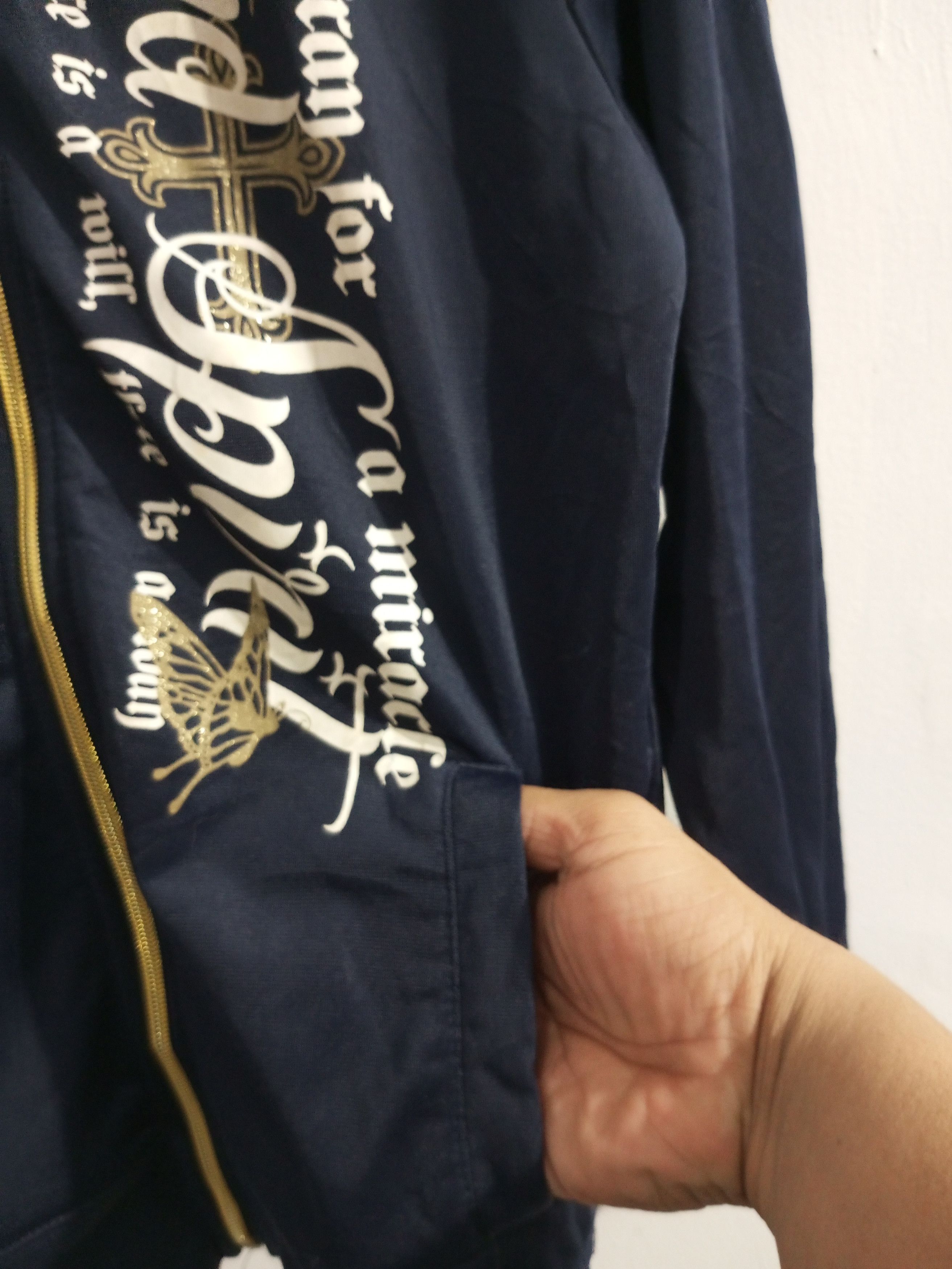 If Six Was Nine × Japanese Brand × Le Grande Bleu (L.G.B.) Vintage capalanca poem cross leopard fur hoodie Size US M / EU 48-50 / 2 - 6 Thumbnail