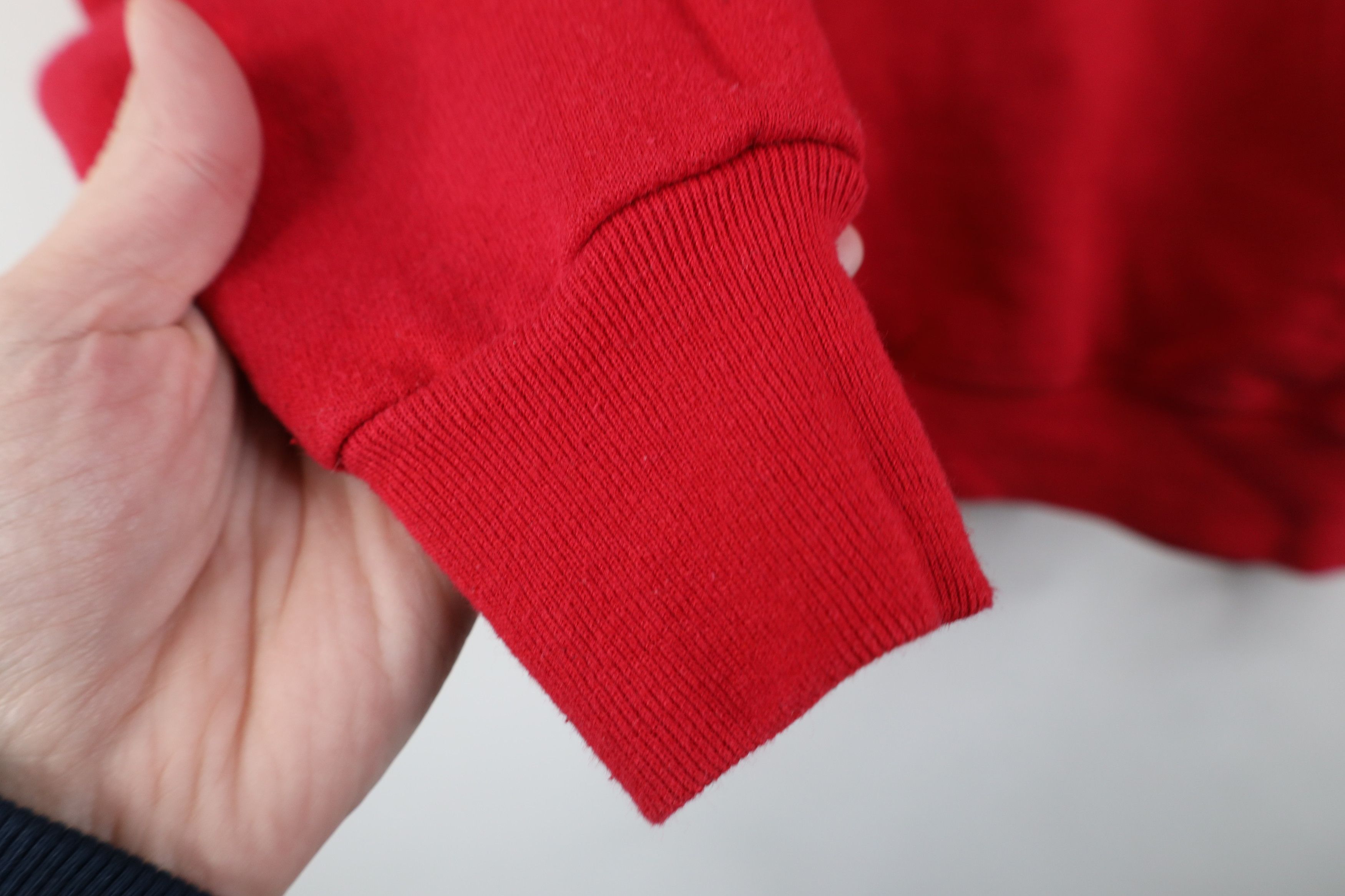 Vintage Vintage 90s Y2K Streetwear Blank Hoodie Sweatshirt Red Size US S / EU 44-46 / 1 - 8 Thumbnail