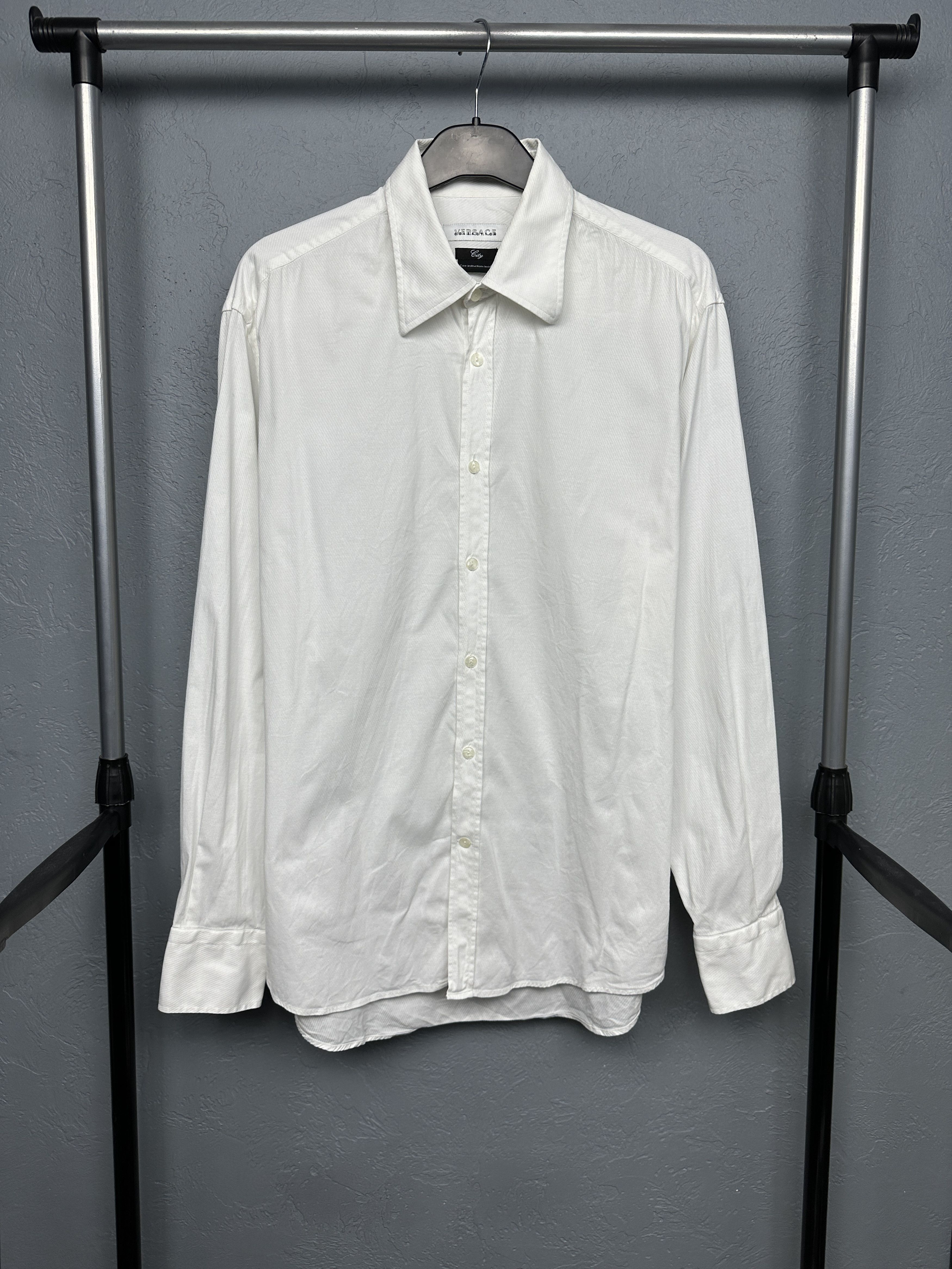 Versace Versace Collection Mens Long Sleeve White Shirt Size US L / EU 52-54 / 3 - 1 Thumbnail