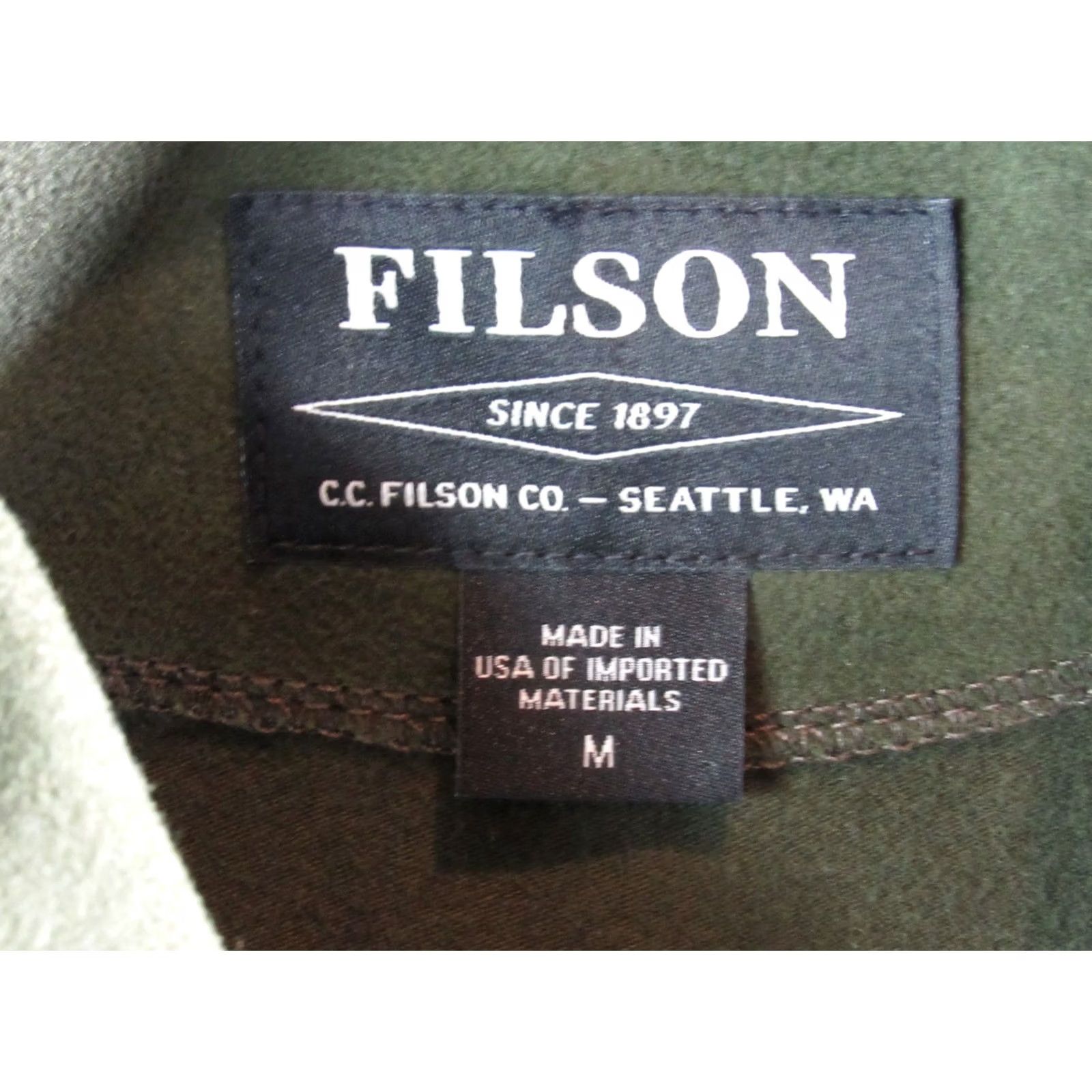 Filson Filson Vest Mens M Olive Green Cotton Made In USA Seattle Military Jacket Winter Hunting Workwear Regular Size M Size US M / EU 48-50 / 2 - 5 Thumbnail