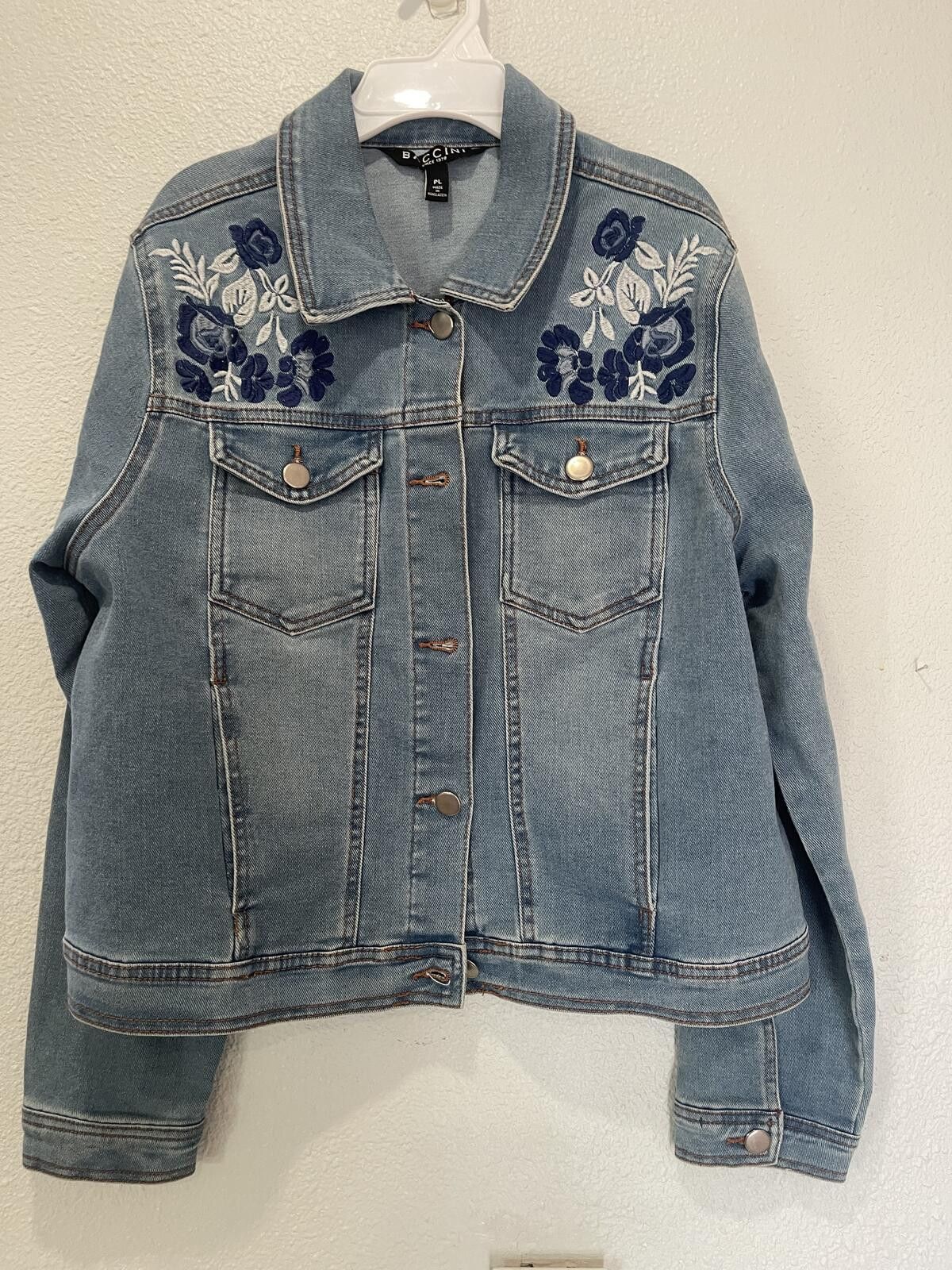 Other Baccini Embroidered Denim Jacket Size PL Size XL / US 12-14 / IT 48-50 - 1 Thumbnail