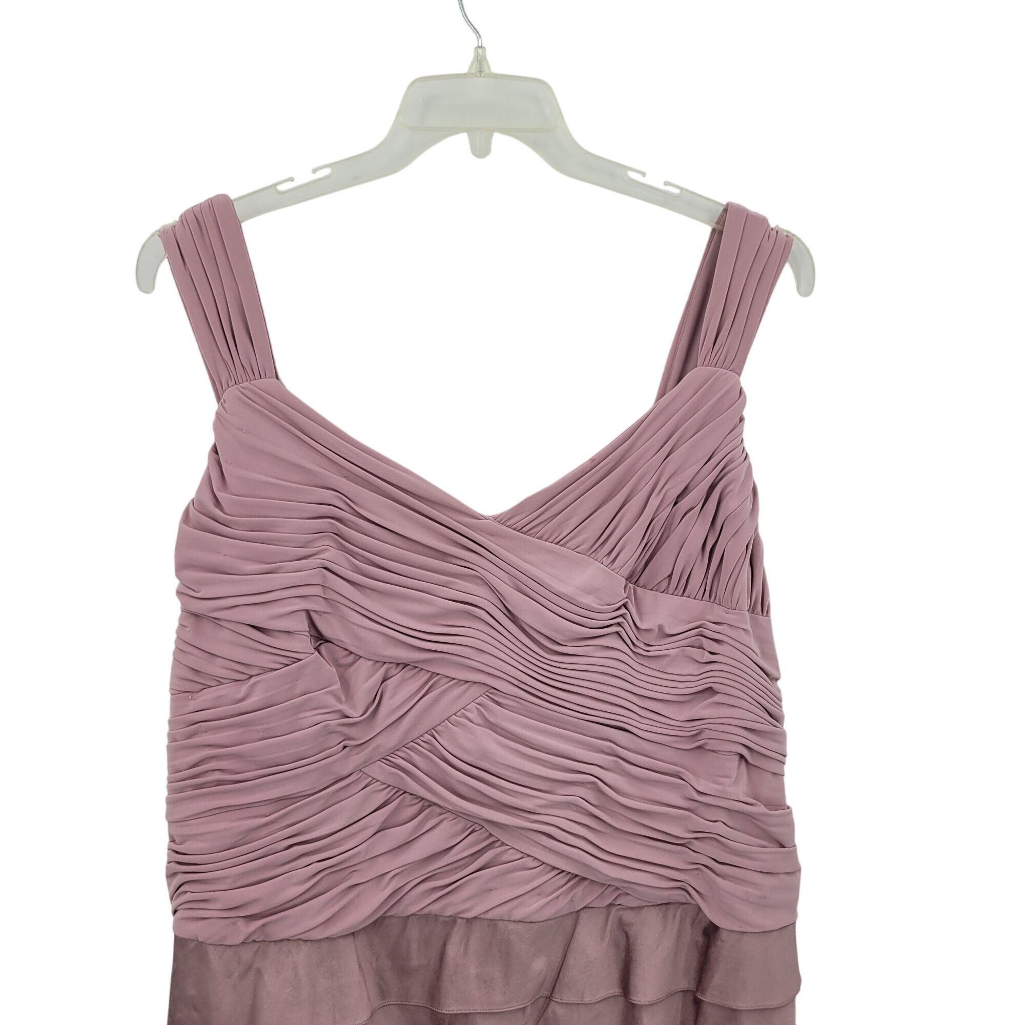 Adrianna Papell Adrianna Papell Plus Sz 22W Mauve Pink Tiered Ruffle Layered Size 3XL / US 20-22 - 7 Thumbnail