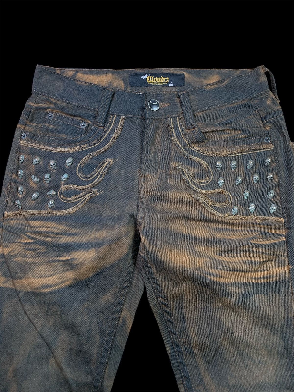 14th Addiction × Japanese Brand × Le Grande Bleu (L.G.B.) CLOUD SKULL SKULL SKULL PUNK Lgb Size US 30 / EU 46 - 4 Thumbnail