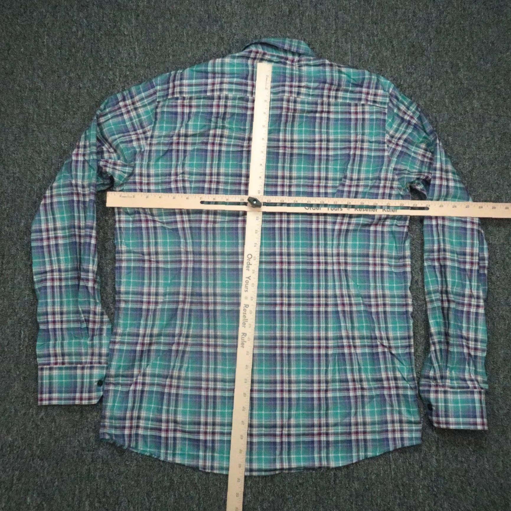 Eton ETON Dress Shirt Mens Large 17 Blue Plaid Long Sleeve Button Down Casual Business Size US L / EU 52-54 / 3 - 5 Thumbnail